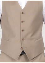 Gilet slim fit Emmanuelle Khanh-Beige - 461149