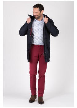 Parka en tissu déperlant Emmanuelle Khanh-Bleu marine