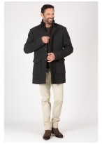 Manteau col montant Emmanuelle Khanh-Gris anthracite