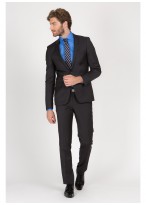 Costume slim fit Costume regular fit Lanificio F.LLI Cerruti DAL 1881-Gris anthracite - 8112/4/215