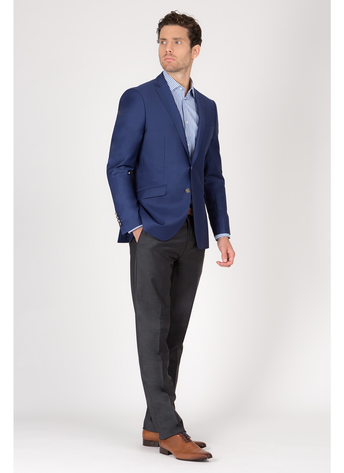 Blazer Semi-Slim Fit Emmanuelle Khanh-Bleu roi - 444450