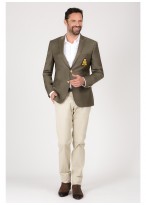 Blazer à écusson semi-slim fit Emmanuelle Khanh-464455