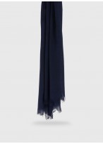 Foulard uni Emmanuelle Khanh-Bleu marine