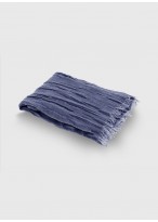 Chèche effet froissé uni emmanuelle Khanh-bleu baltique