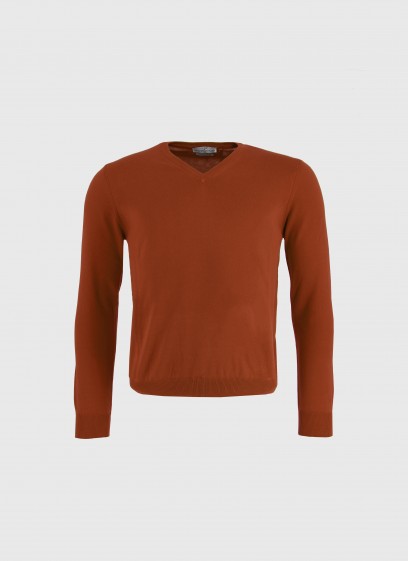 Pull col V en coton Emmanuelle khanh