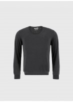 Pull col rond en coton Emmanuelle Khanh-Anthracite