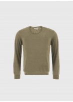 Pull col rond en coton Emmanuelle Khanh-Beige