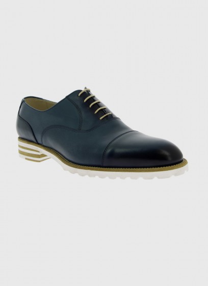 Richelieu en cuir à semelle gomme Emmanuelle Khanh-AZUL