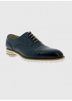 Richelieu en cuir à semelle gomme Emmanuelle Khanh-AZUL