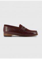 Mocassin bi-matière Emmanuelle Khanh-29210 - Whisky et bleu