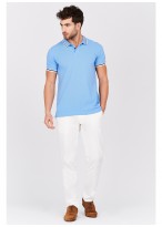 Polo classique Emmanuelle Khanh-Bleu horizon