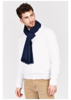 Foulard uni Emmanuelle Khanh-Bleu marine