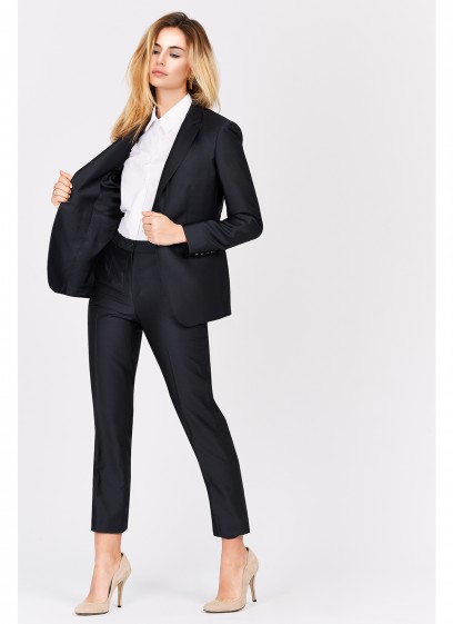 Veste tailleur slim fit Emmanuelle Khanh-Gris anthracite - 91701-1-1