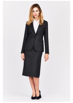 Veste tailleur slim fit Emmanuelle Khanh-Carreaux gris - 56-0143-3