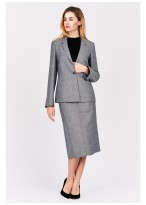 Veste tailleur slim fit Emmanuelle Khanh-Gris chiné - 5241-61