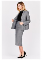 Veste tailleur slim fit Emmanuelle Khanh-Gris chiné - 5241-61