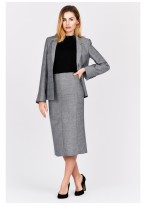 Veste tailleur slim fit Emmanuelle Khanh-Gris chiné - 5241-61