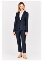 Pantalon slim fit Emmanuelle Khanh-Bleu pétrole - 441447