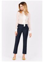 Pantalon slim fit Emmanuelle Khanh-Bleu pétrole - 441447