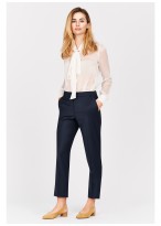 Pantalon slim fit Emmanuelle Khanh-Bleu pétrole - 441447