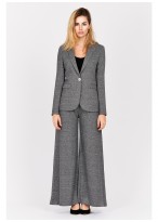 Pantalon large taille haute Emmanuelle khanh-Gris chiné - 6277-30