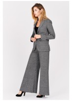 Pantalon large taille haute Emmanuelle khanh-Gris chiné - 6277-30