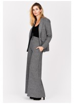 Pantalon large taille haute Emmanuelle khanh-Gris chiné - 6277-30