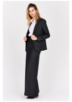 Pantalon large taille haute Emmanuelle khanh-Carreaux gris - 56-0143-3