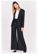 Pantalon large taille haute Emmanuelle khanh-Carreaux gris - 56-0143-3