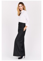 Pantalon large taille haute Emmanuelle khanh-Carreaux gris - 56-0143-3