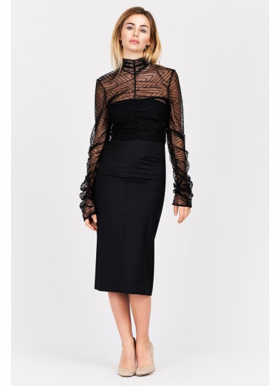 Jupe crayon Emmanuelle khanh-Noir - 3266-2-5