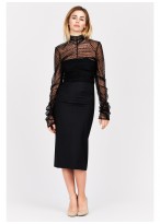 Jupe crayon Emmanuelle khanh-Noir - 3266-2-5