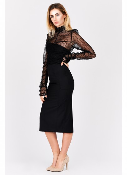 Jupe crayon Emmanuelle khanh-Noir - 3266-2-5