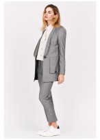 Pantalon slim fit Emmanuelle Khanh-Gris à rayures - 2160F-303