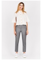 Pantalon slim fit Emmanuelle Khanh-Gris à rayures - 2160F-303