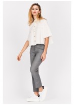 Pantalon slim fit Emmanuelle Khanh-Gris à rayures - 2160F-303