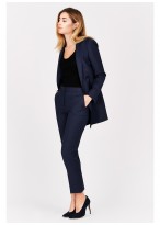 Veste tailleur semi-slim fit Emmanuelle Khanh-Bleu marine - 1013-E1