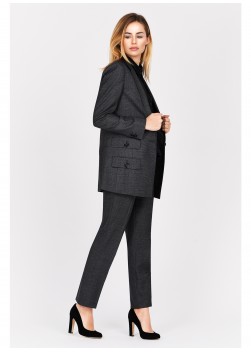 Veste tailleur semi-slim fit Emmanuelle Khanh-Gris - 1881M-310