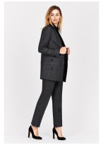 Veste tailleur semi-slim fit Emmanuelle Khanh-Gris - 1881M-310