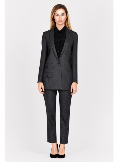 Veste tailleur semi-slim fit Emmanuelle Khanh-Gris - 1881M-310