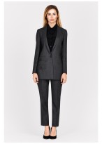 Veste tailleur semi-slim fit Emmanuelle Khanh-Gris - 1881M-310