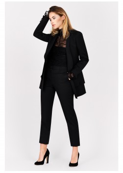 Veste tailleur semi-slim fit Emmanuelle Khanh-Noir - 3266-2-5