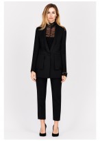 Veste tailleur semi-slim fit Emmanuelle Khanh-Noir - 3266-2-5