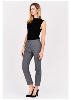 Pantalon slim fit Emmanuelle Khanh-Gris à rayures - 1300R-446