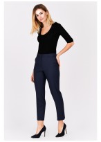 Pantalon slim fit Emmanuelle Khanh-Bleu marine - 1013-E1
