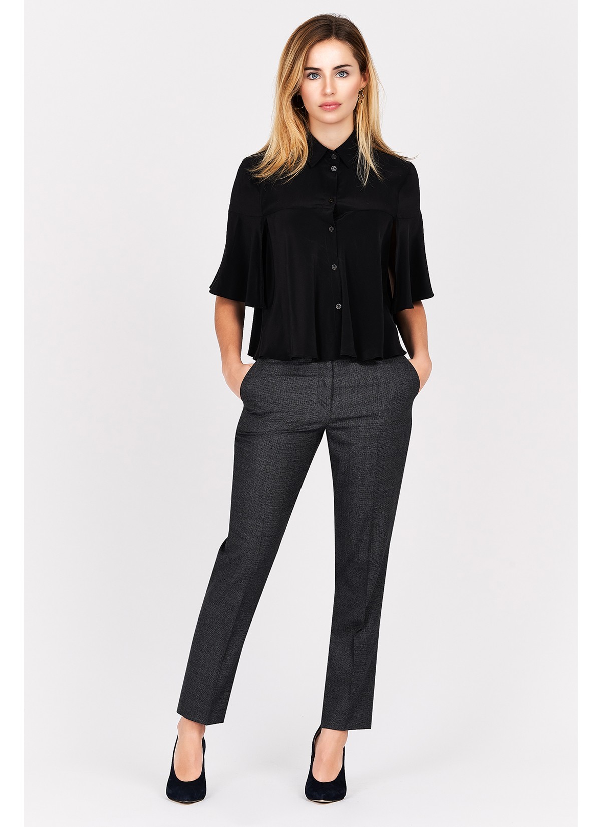 Pantalon slim fit Emmanuelle Khanh-Gris - 1881M-310