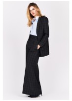 Pantalon large taille haute Emmanuelle khanh-Gris à carreaux - 1340R-938