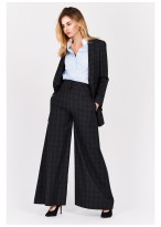 Pantalon large taille haute Emmanuelle khanh-Gris à carreaux - 1340R-938