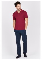 Polo en coton manches courtes Emmanuelle Khanh-Fuchsia