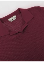 Polo en coton manches courtes Emmanuelle Khanh-Fuchsia